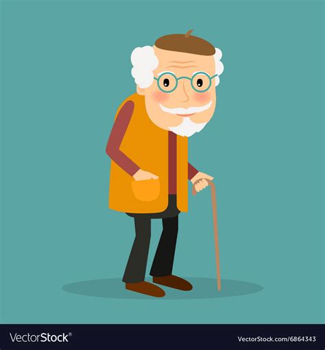 Old Man Character Royalty Free Vector Image Vectorstock