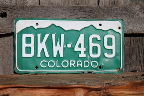 Colorado License Plate Number Bkw469 Colorado Car Tag License Plates