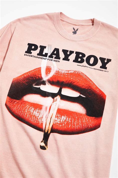 Urban Outfitters Cotton Playboy Lips Tee In Pink For Men Lyst