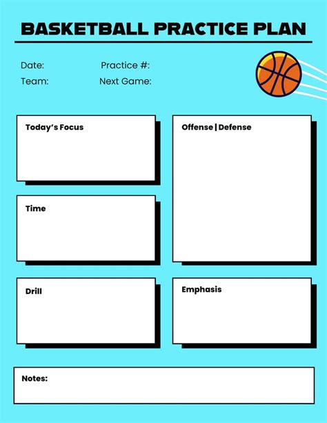 Free Basketball Practice Plan Templates Adobe Express