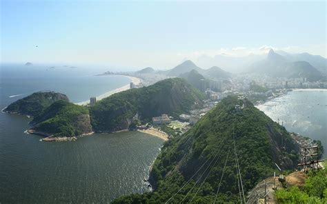 Beach Cityscapes Seas Hills Brazil Rio De Janeiro Panorama Bay