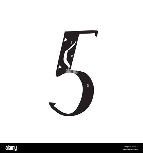 Brush Lettering Numbers Stock Vector Image And Art Alamy
