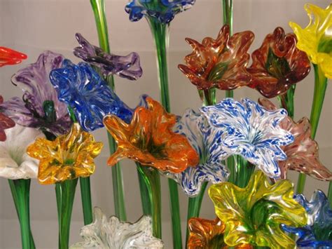 Colorful Handblown Glass Flowers