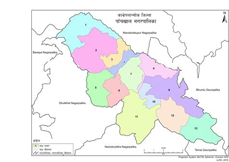 Map Of Panchkhal Municipality Kavrepalanchok Nepal Nepal Archives