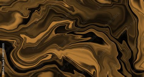 Black Gold Background Illustration Of Fabric Or Paint Streaks Rich