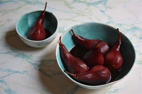 Rachel Roddys Recipe For Pears Poached In Red Wine Food The Guardian