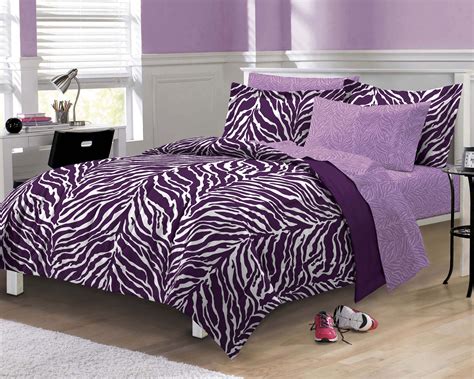 My Room Zebra Complete Bed In A Bag Bedding Set Purple
