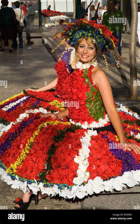 Dh Flower Festival Funchal Madeira Festival Girl In Flower Costume
