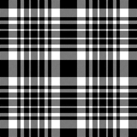 Plaid Seamless Pattern In Black White Check Fabric Texture Vector Textile Print 11880567