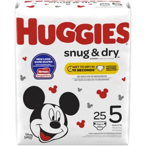 Huggies Snug And Dry Diapers Size 5 25 Ct Fred Meyer