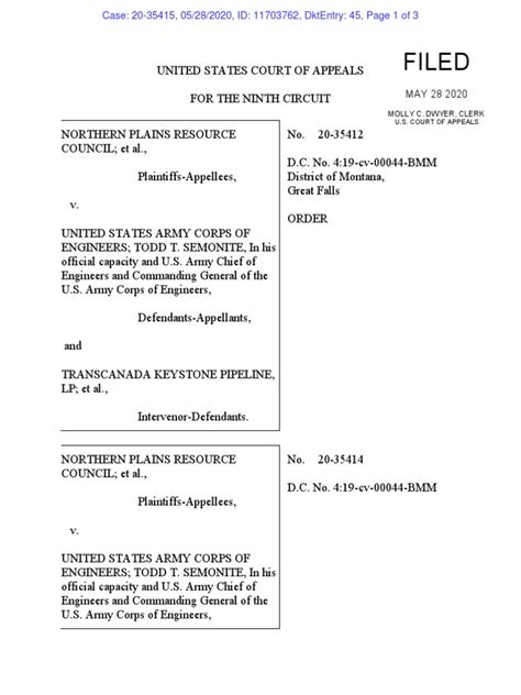 9th Cir Denies Stay In Nwp 12 Appeal United States Court Of Appeals For The Ninth Circuit