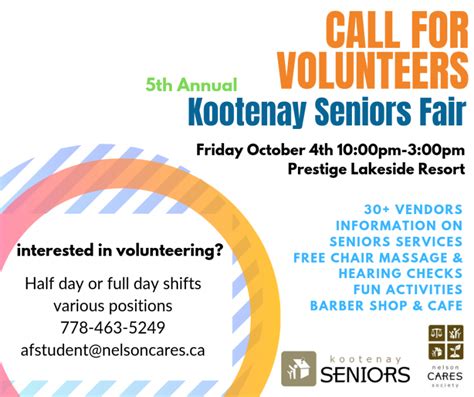 Call For Volunteers Nelson Cares Society