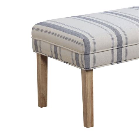 See more ideas about bed bench, furniture, bench. Modern Authentic Striped Upholstered Bench Accentrics Home ...