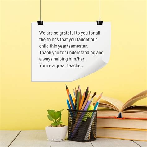 Thank You Note To Teacher From Parent Thank You Letter To Teacher