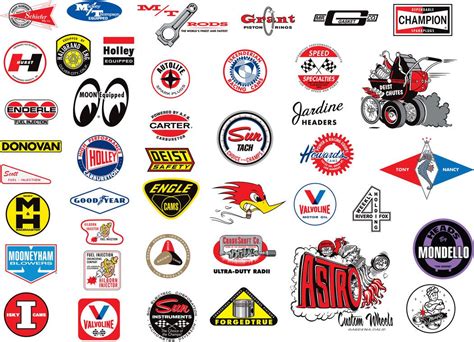 Racing Cars Americana Drag Motorcycles Gas Oil Muscle Cars Vintage Stickers Decals Cafe Racer