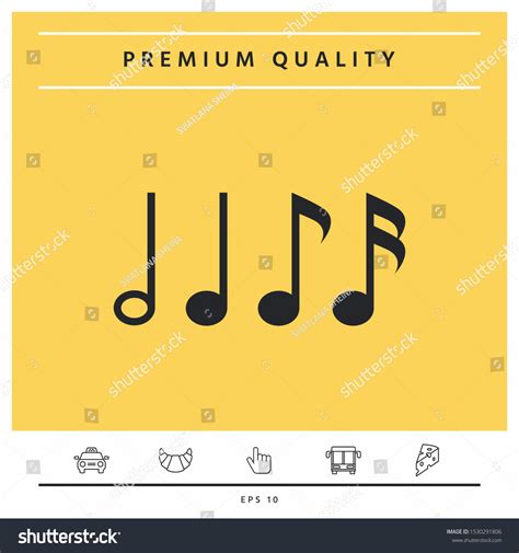 Symbol Of Music Notes Sixteenth Note Eighth Royalty Free Stock