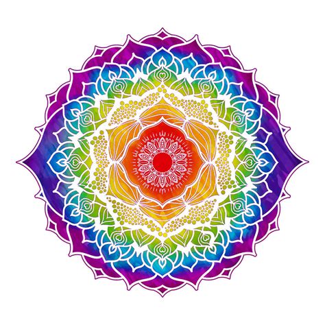 7 Chakra Mandala Wowb Watercolor Digital Art By Serena King Fine