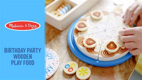 Melissa And Doug Birthday Party Wooden Play Food Youtube