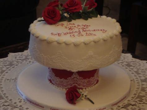 Ruby Anniversary Decorated Cake By Artistic Cakes Malta Cakesdecor