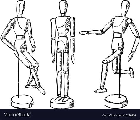 Wooden Mannequin Drawing