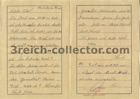 Ww2 Concentration Camp Kl Original Items Kl Auschwitz Letter With
