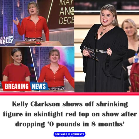 Kelly Clarkson Shows Off Shrinking Figure In Skintight Red Top On Show