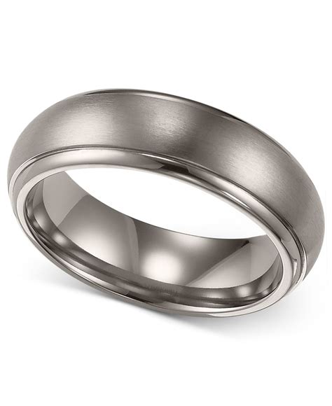 Triton Mens Titanium Ring Comfort Fit Wedding Band 6mm In Silver
