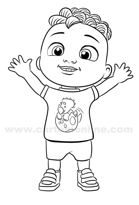 Cody From Cocomelon Coloring Page