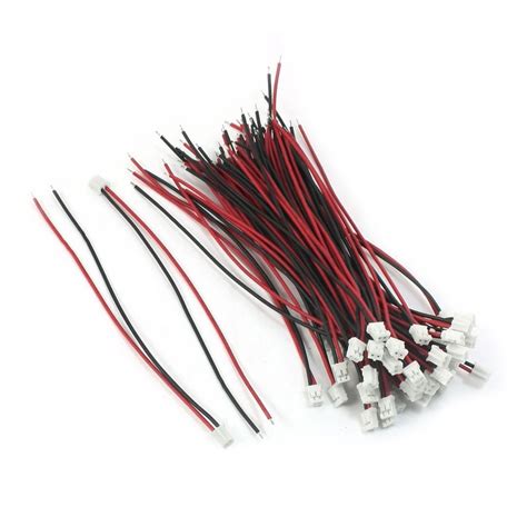 Hfes 50pcs For Rc Radio Control Plane Jst Male Connector 24 Awg