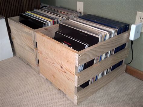 Whipped Up A Couple Of Record Bins From Scrap Wood Vinyl Record