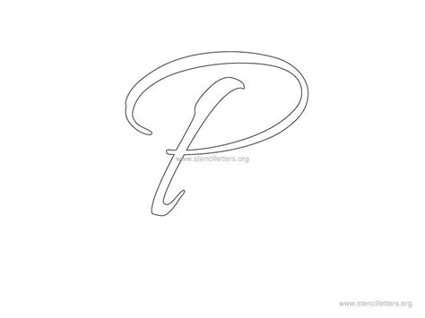 In cursive writing, words are connected p letter is same as letter h. Cursive Wall Letter Stencils - Stencil Letters Org