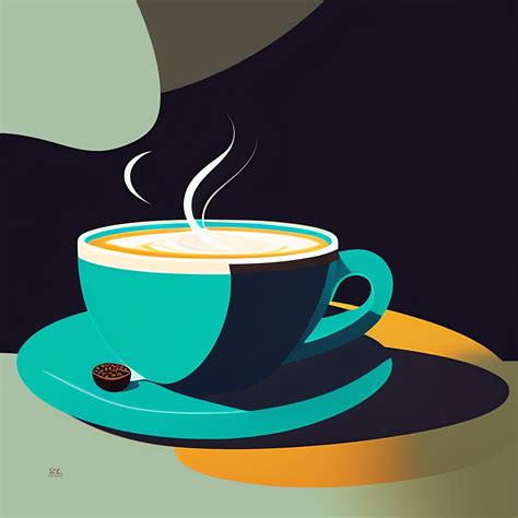 Lexica Cup Of Coffee Hot 2d Illustration Flat