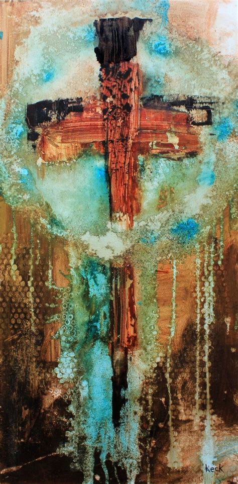 Original ABSTRACT CROSS ART PAINTING 061625 Cross Art Painting