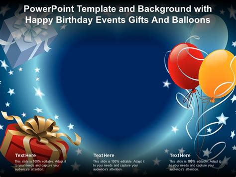 Powerpoint Template And Background With Happy Birthday Events Ts And
