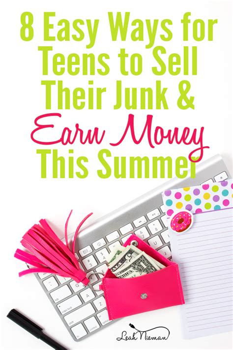 Easy way for teens to make money. 8 Easy Ways for Teens to Sell Their Junk & Earn Money | Things to sell, Earn money, Life skills