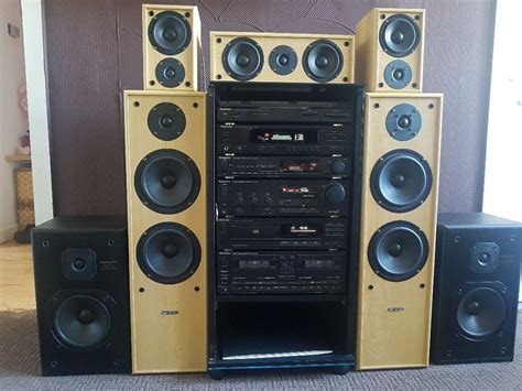 Technics Complete Stack Hifi System Separates Speakers And Cabinet In