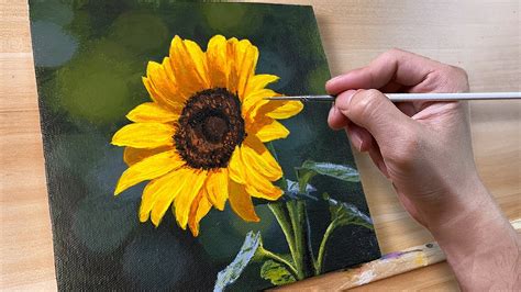 Beauty Of Sunflower Acrylic Painting Correa Art Youtube