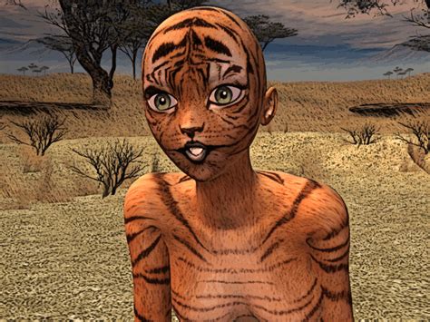 Anthro Tiger Transformation Animated  By Cyberarte