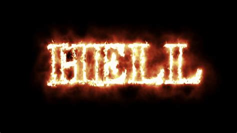 4k Animation Concept Of Word Hell In Fire Motion Background 0016 Sbv