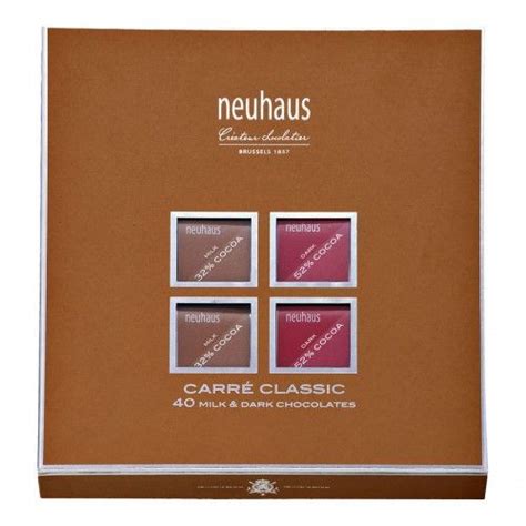Neuhaus Carre Classic Milk And Dark Chocolate Squares 40pcs These