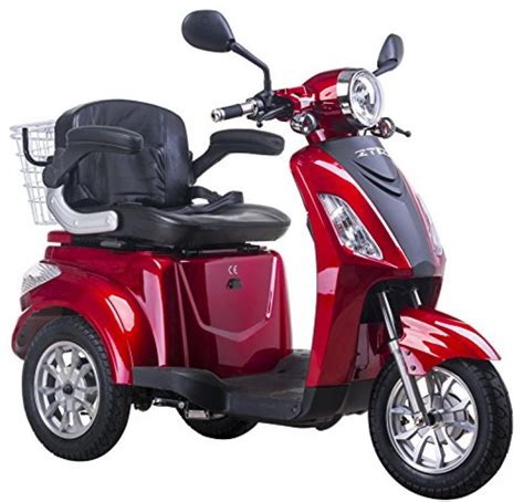 Moto Eléctrica Para Personas Mayores Con 3 Ruedas 25 Kmh Color Rojo