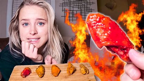 Eating World S Hottest Chicken Wing Challenge YouTube