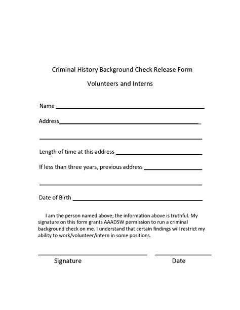 Background Check Consent Form Template