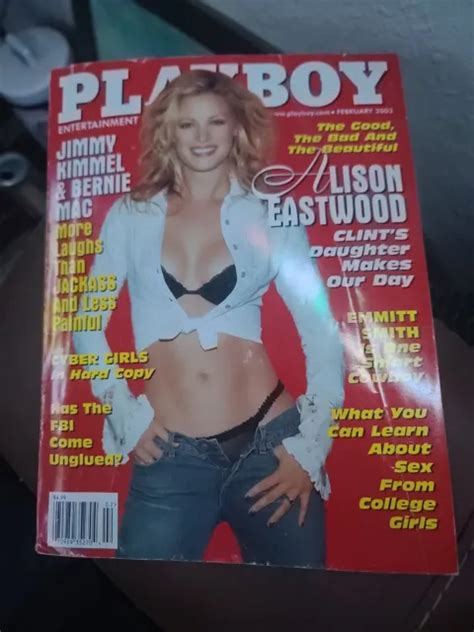 PLAYBOY MAGAZINE FEBRUARY 2003 Allison Eastwood Nude W Centerfold