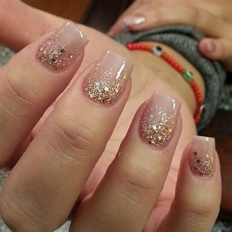 15 Best Gold Nails Designs For Fall Wedding Nails Glitter Bride