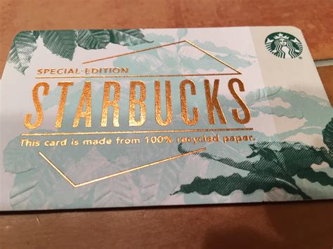 This Starbucks Card Is Made Of Recycled Paper Rmildlyinteresting