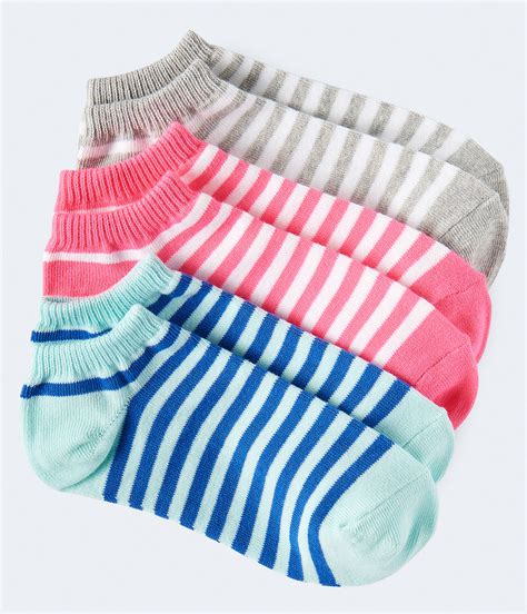 3 Pack Striped Ankle Socks