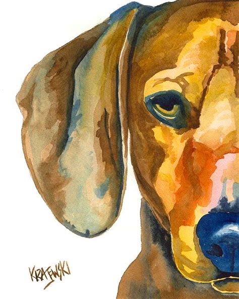 Dachshund Art Print Of Original Watercolor Painting 11x14 Dog Art