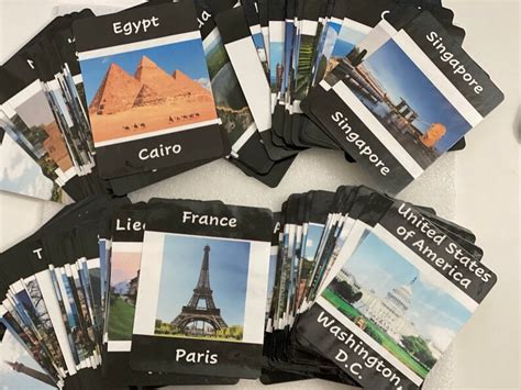 World Countries And Capitals Set 1 100 Flash Cards Etsy