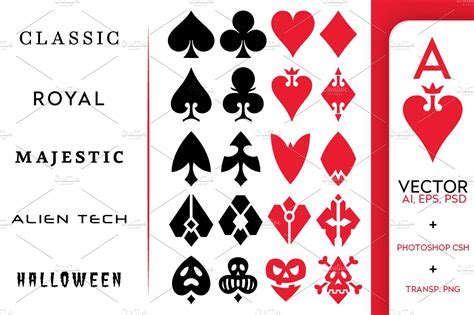 Playing Card Vector Symbols ~ Illustrations ~ Creative Market